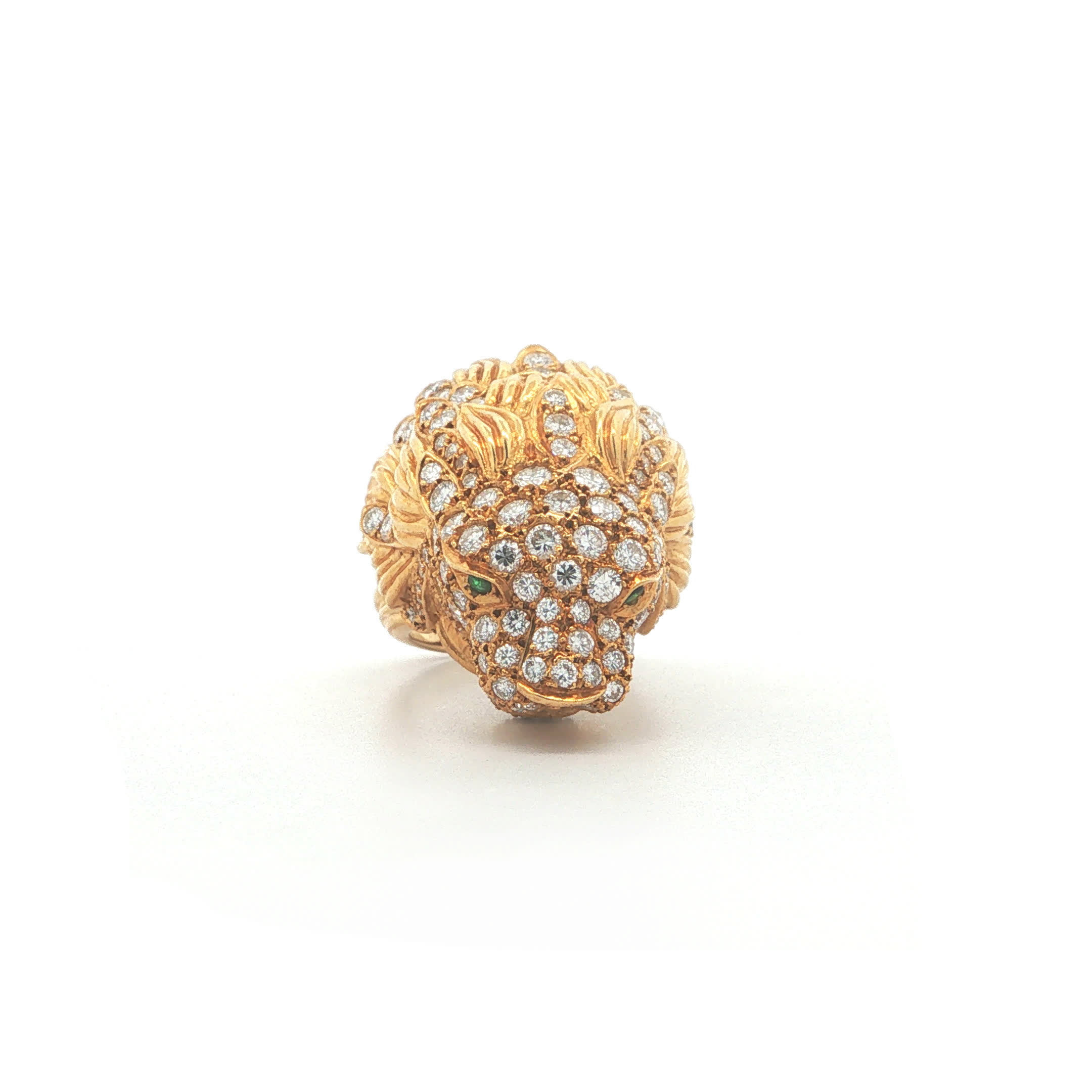 "Löwenherz" - Vintage Ring 18 Karat Gelbgold mit Diamanten - Juwelier Steiger