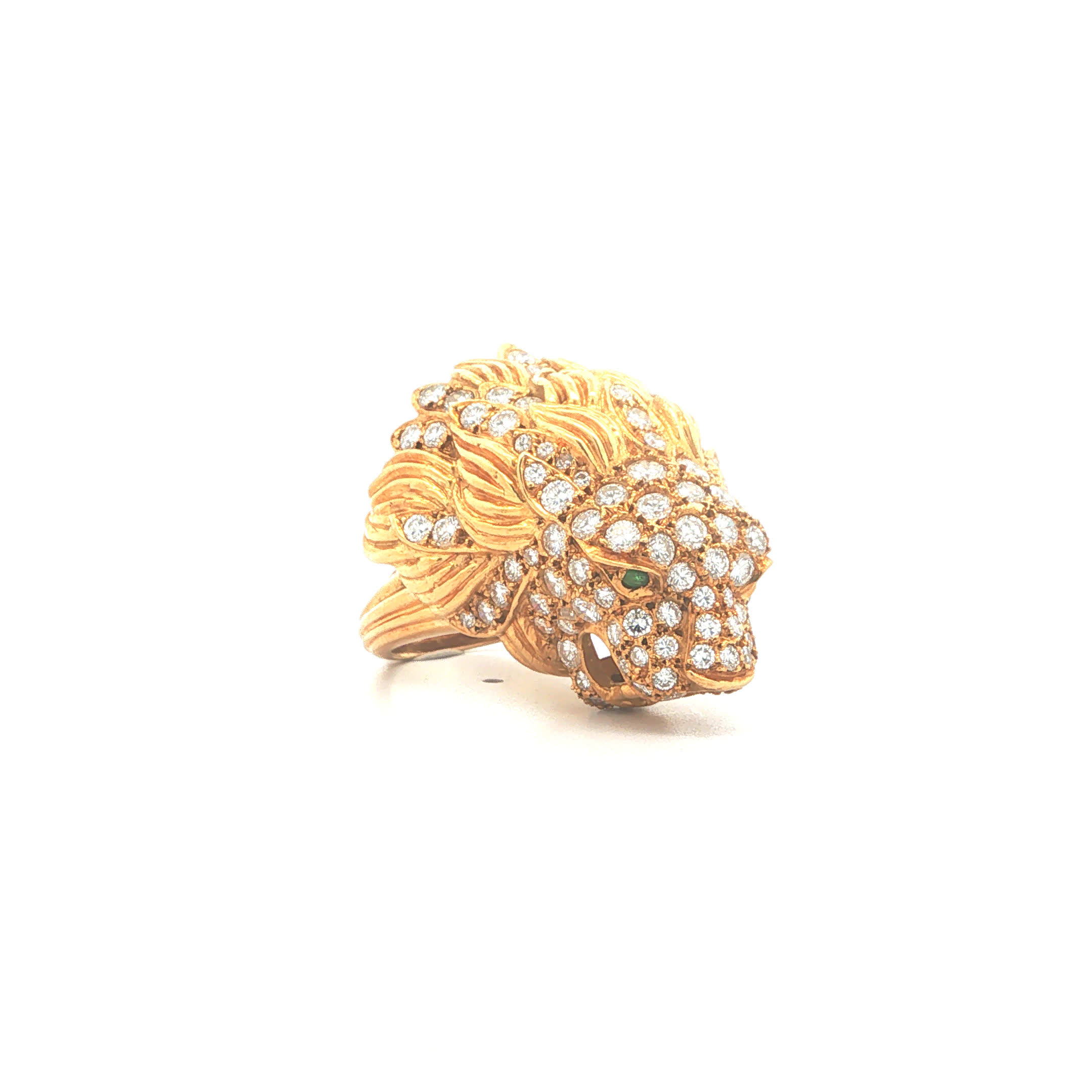 "Löwenherz" - Vintage Ring 18 Karat Gelbgold mit Diamanten - Juwelier Steiger