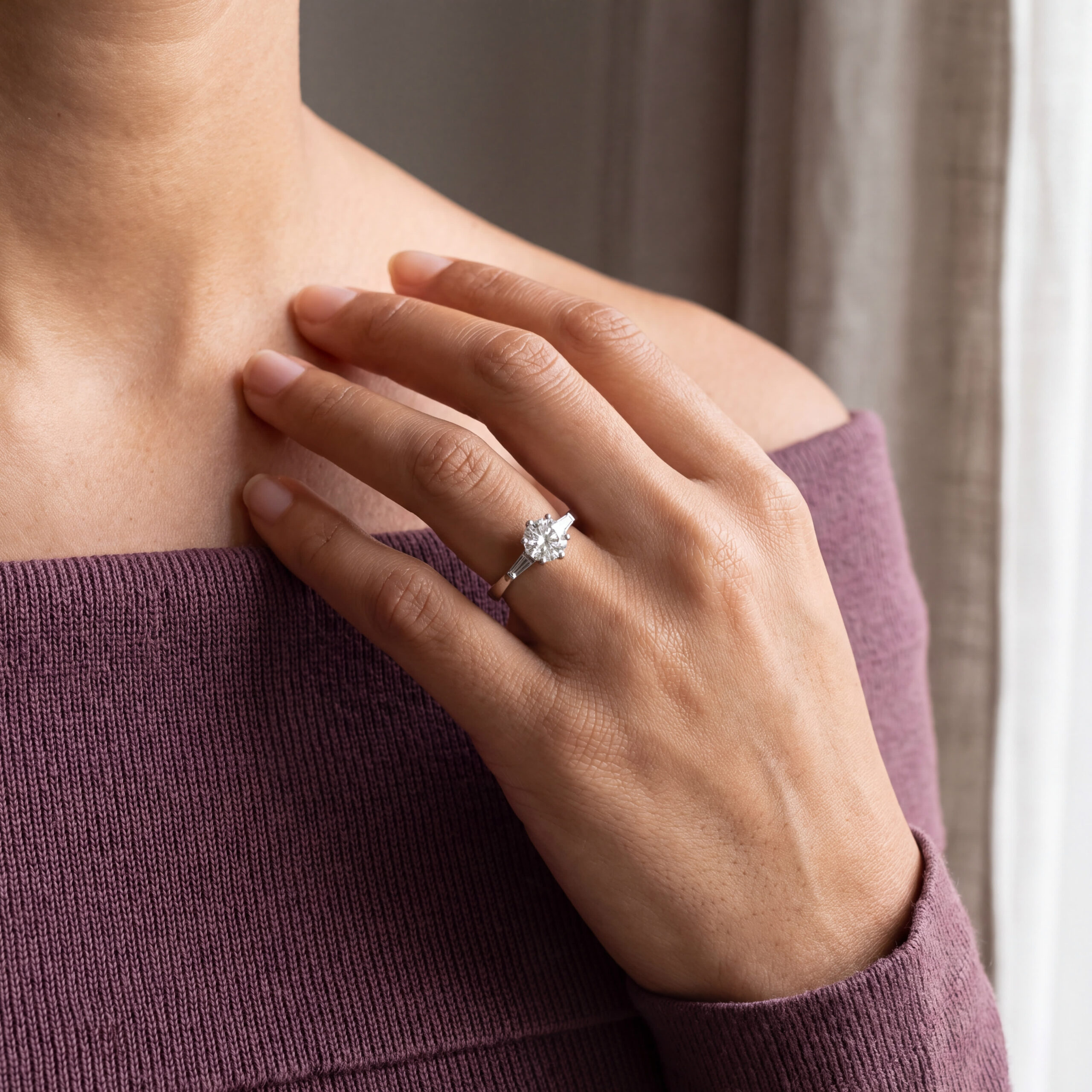 "Lupenrein" - Vintage Ring mit Brillant 0,49ct in 18kt Weißgold - Juwelier Steiger