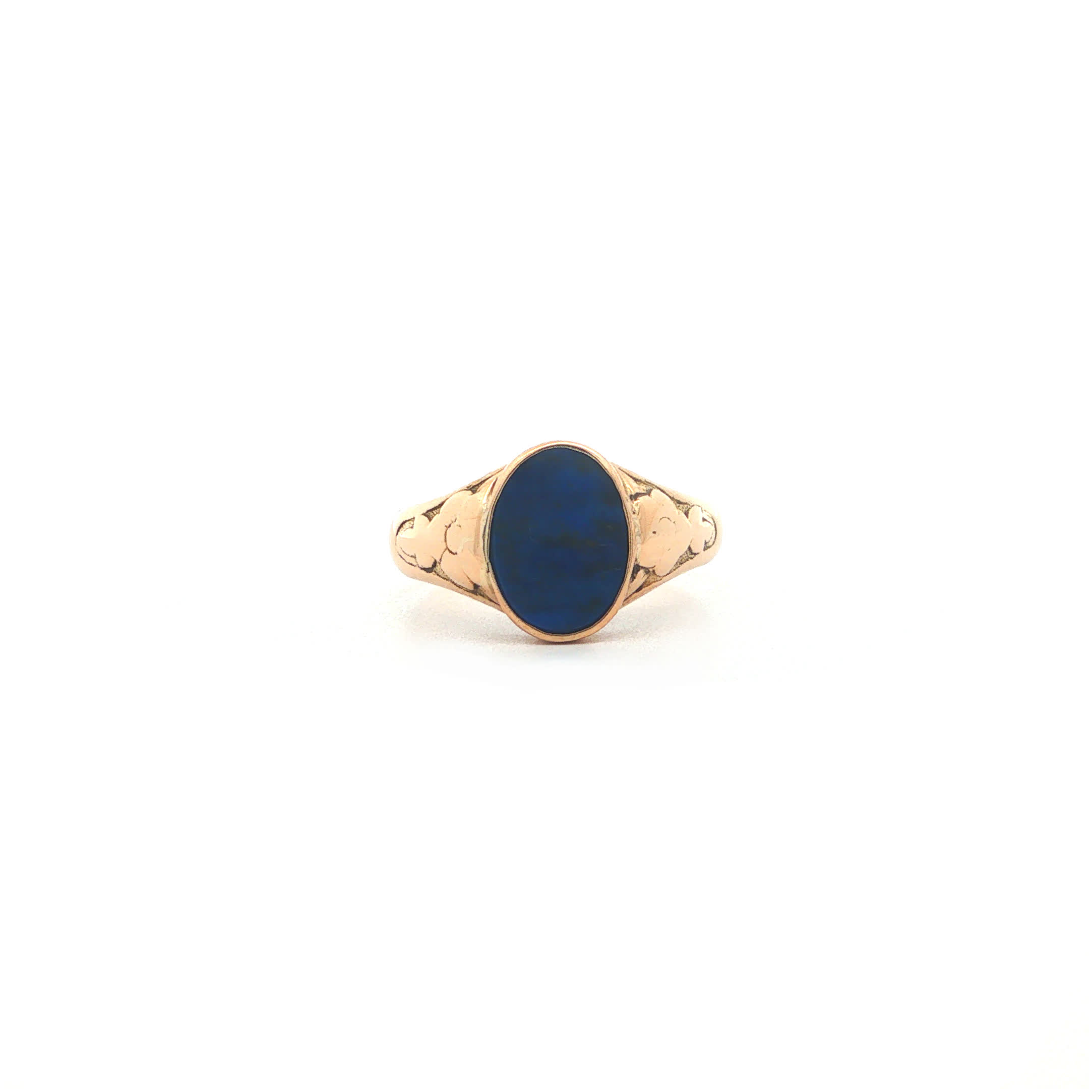 "Midnight 1920" - Antiker Ring in 14kt Gelbgold mit Lapis Lazuli - Juwelier Steiger