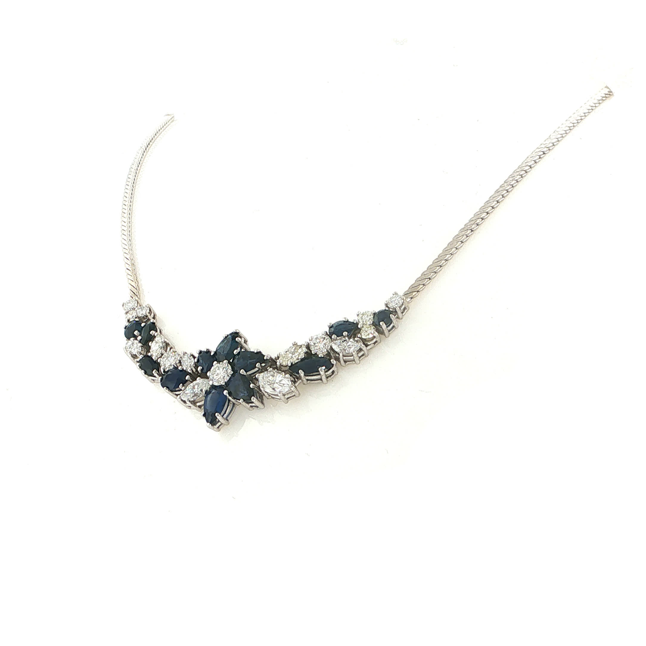 "Midnight Garden" - Vintage Collier mit Saphiren & Diamanten - Juwelier Steiger