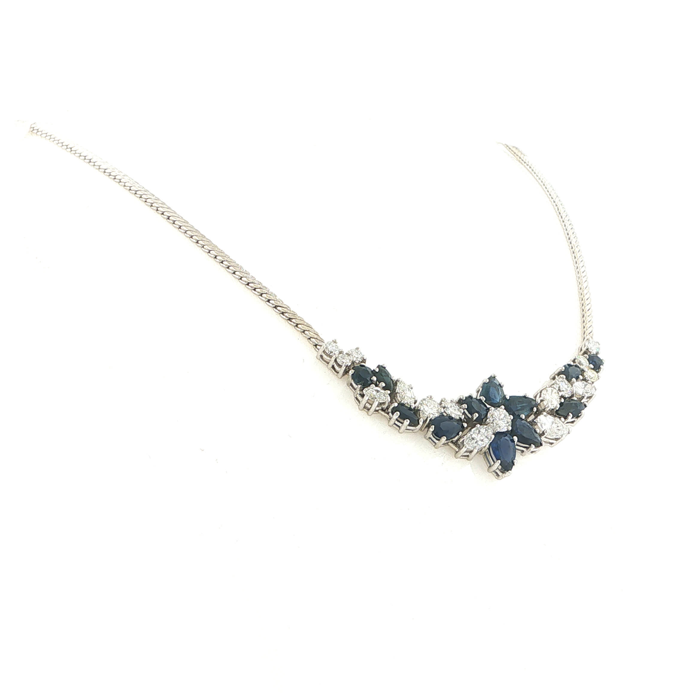 "Midnight Garden" - Vintage Collier mit Saphiren & Diamanten - Juwelier Steiger