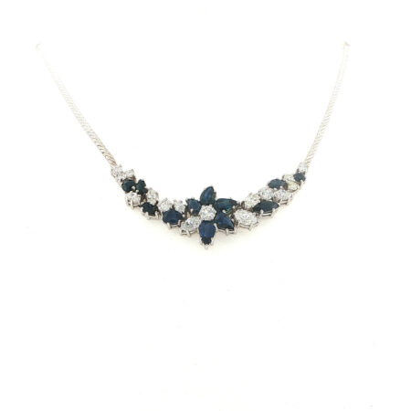 "Midnight Garden" - Vintage Collier mit Saphiren & Diamanten - Juwelier Steiger