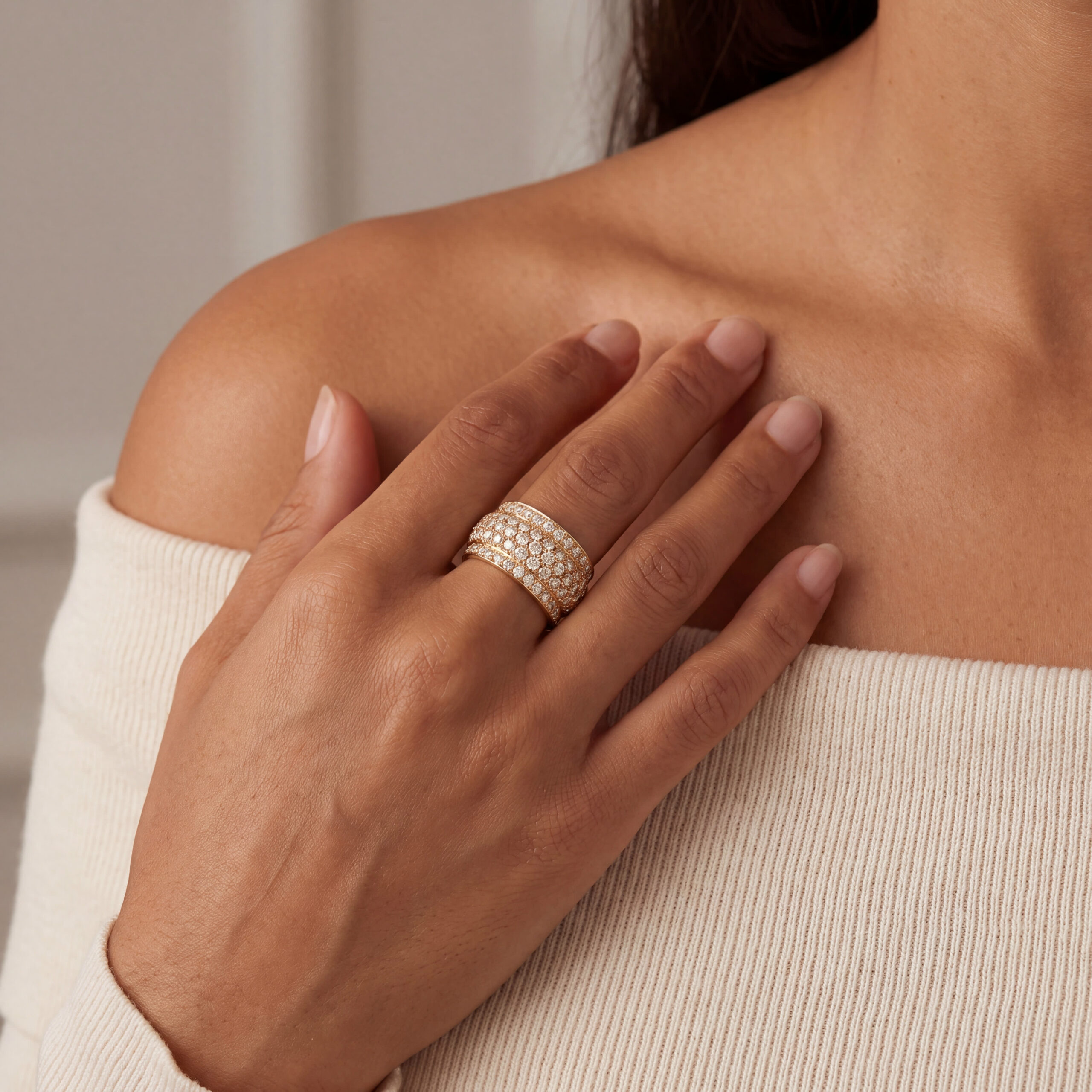 "Million Lights" - Vintage Ring in 18kt Gelbgold mit Brillanten - Juwelier Steiger