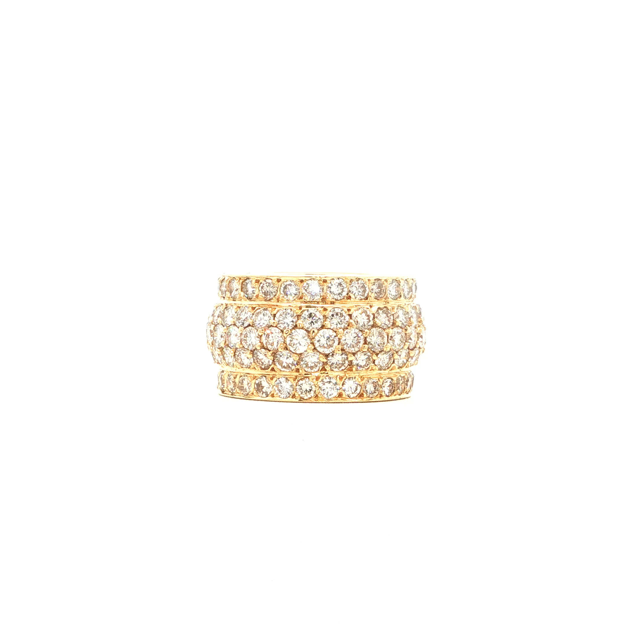 "Million Lights" - Vintage Ring in 18kt Gelbgold mit Brillanten - Juwelier Steiger