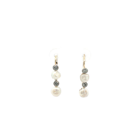 "Pearls of Time" - Antike Ohrhänger mit Perlen & Diamanten in 14kt Gelbgold - Juwelier Steiger