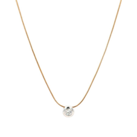 "Point of Light" - Vintage Kette mit Brillant 0,25ct VS/H