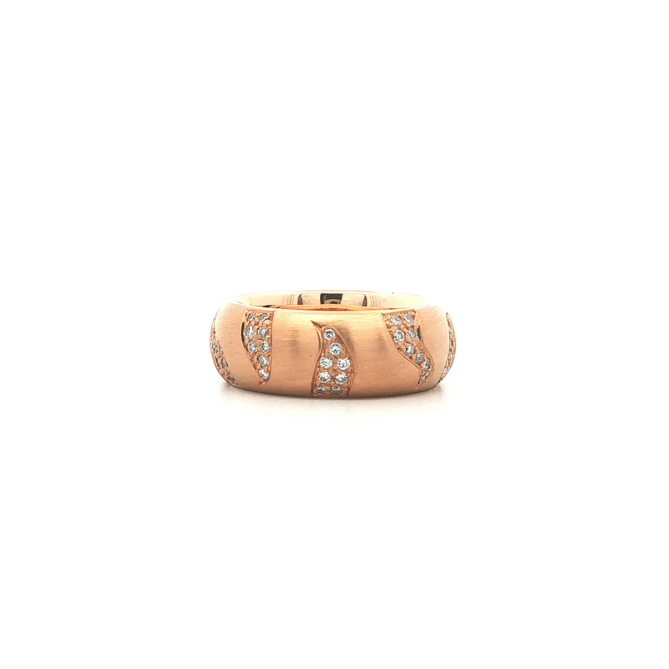 "Satin & Diamonds" - Moderner Ring in 18kt Rosegold mit Brillanten - Juwelier Steiger
