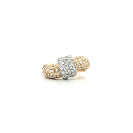 "Sparkling Connection" - Moderner Ring in 18kt Gelbgold mit Brillanten