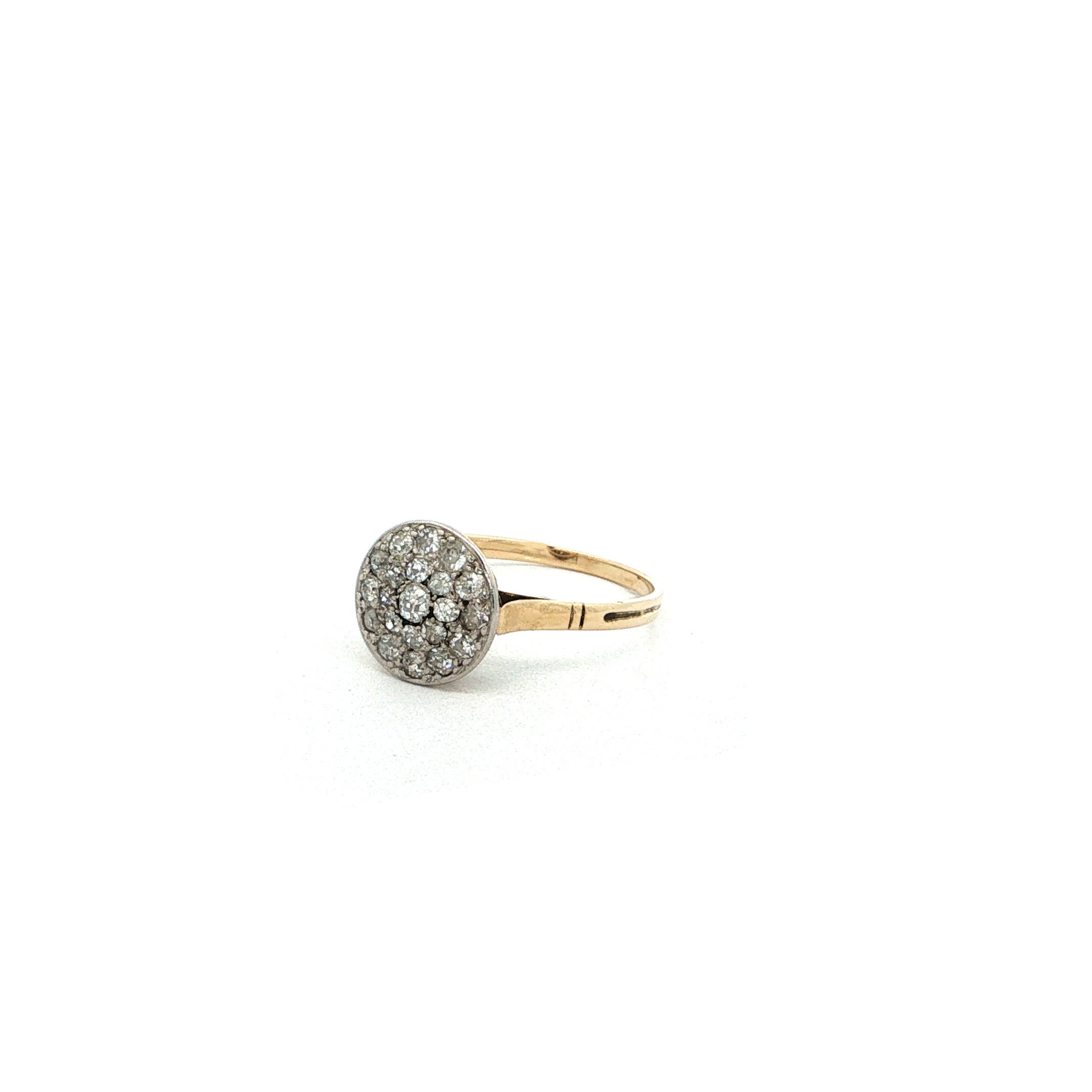 "Stardust" - Antiker Ring in 14kt Gelbgold mit Diamanten - Juwelier Steiger