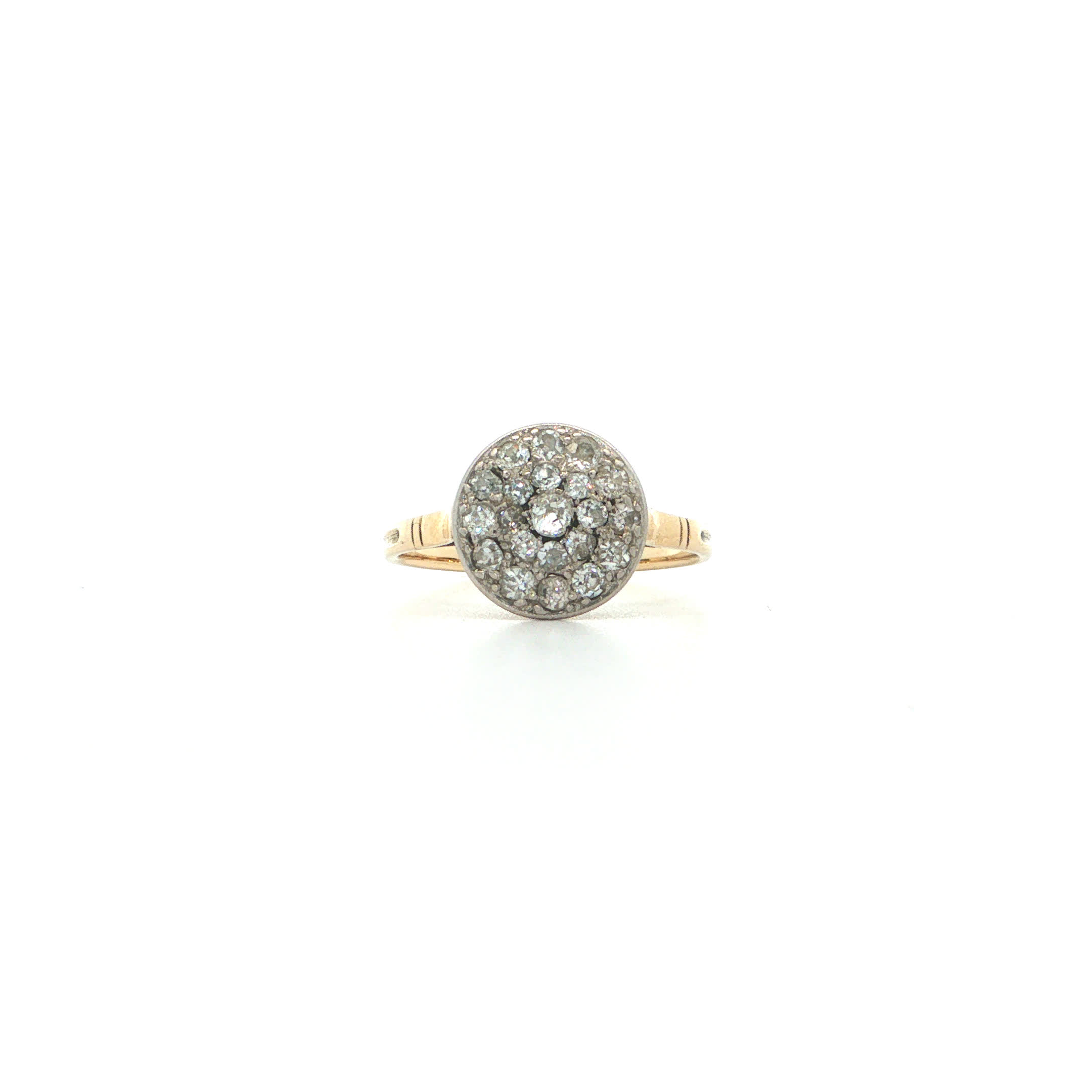"Stardust" - Antiker Ring in 14kt Gelbgold mit Diamanten - Juwelier Steiger