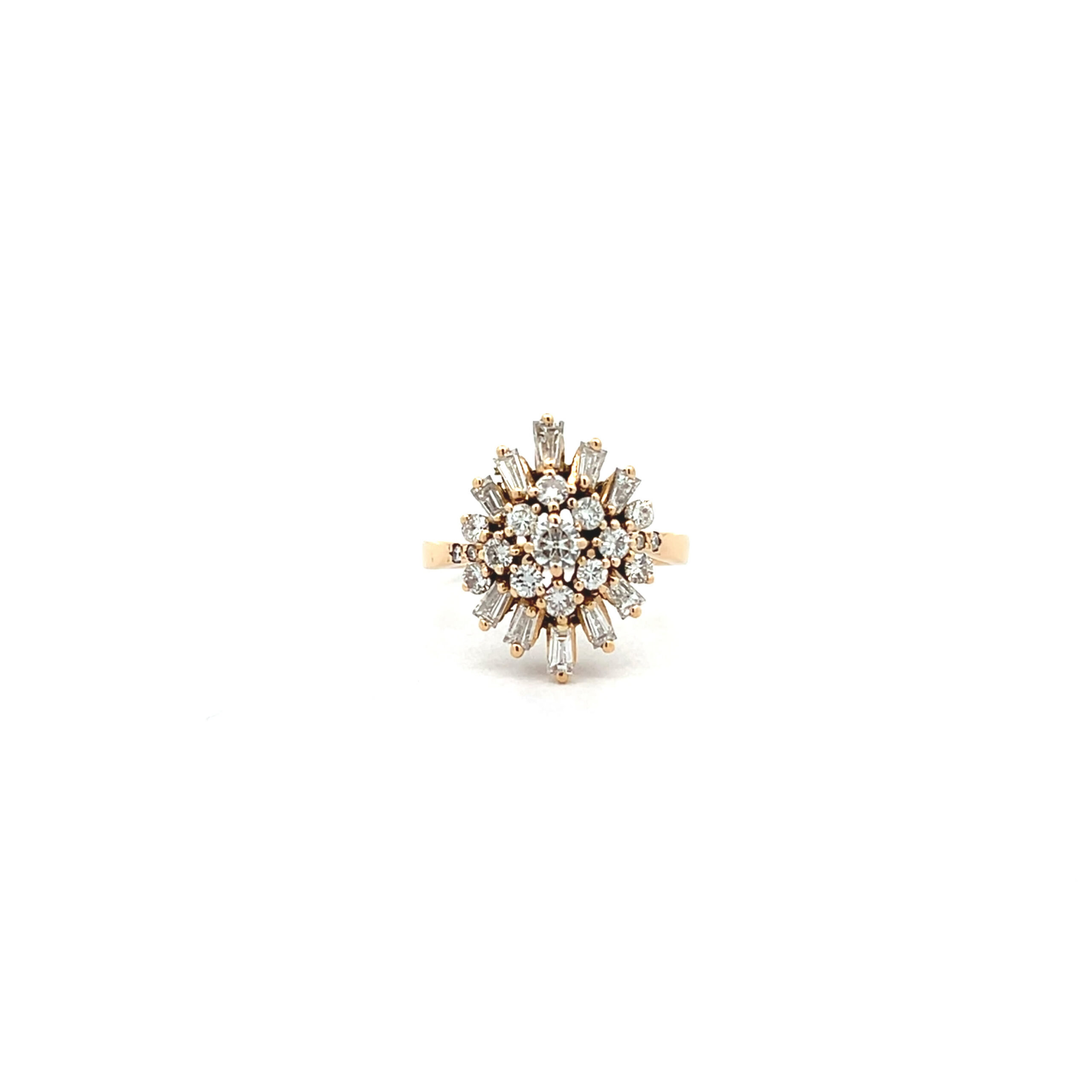 "Sternennacht" - Vintage Ring in 18kt Gelbgold mit Diamanten zus. ca. 1,50ct - Juwelier Steiger