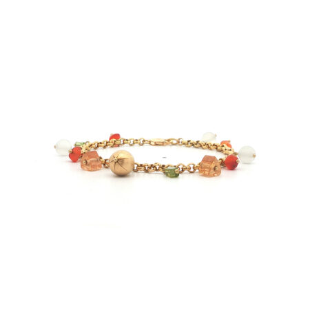 "Summer in Capri" - Vintage Armband in 18kt Gelbgold mit Peridot & Citrin aus 750er Gelbgold - Juwelier Steiger