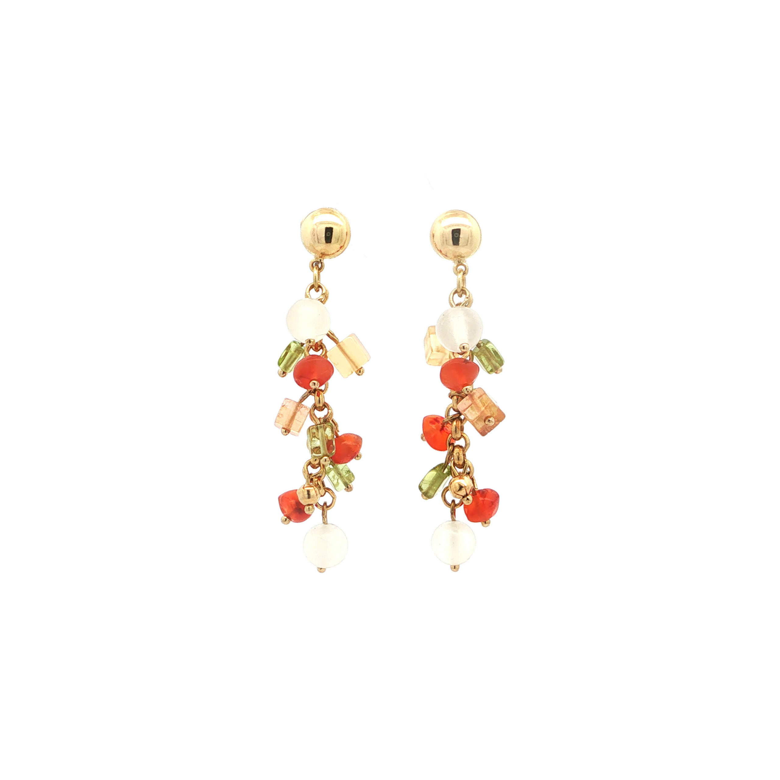 "Summer in Italy" - Vintage Ohrstecker in 18kt Gelgold mit Peridot & Citrin - Juwelier Steiger