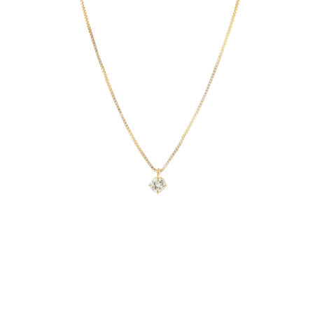 "The One" - Diamant Solitair Collier in 18kt Gelbgold mit Brillant 0,38ct