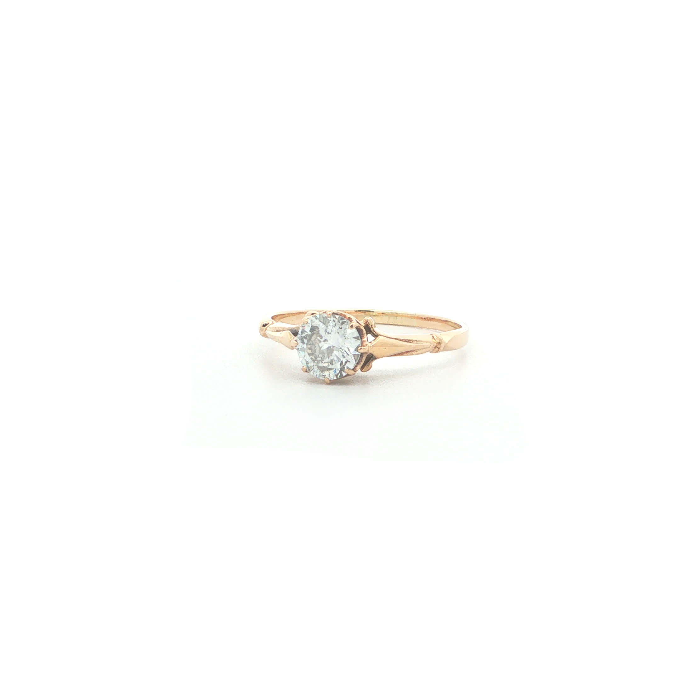 "The Promis" - Antiker Ring in 14kt Rosegold mit Diamant im Altschliff ca. 0,80ct - Juwelier Steiger