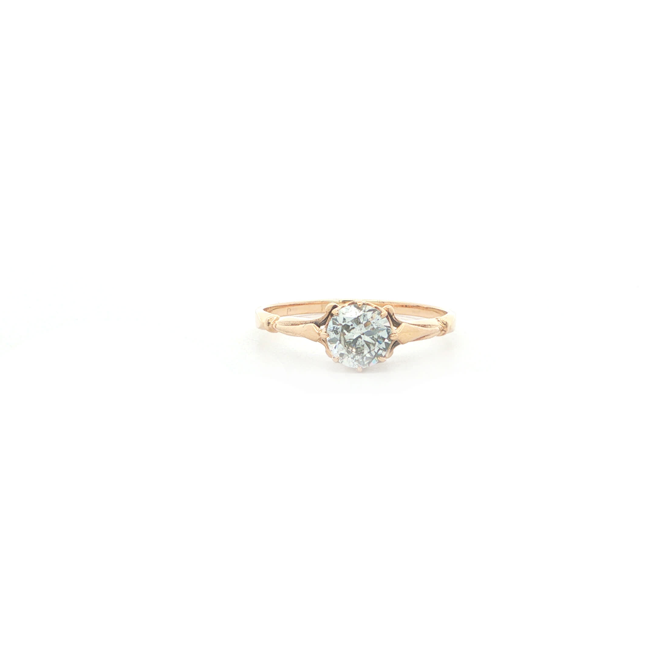 "The Promis" - Antiker Ring in 14kt Rosegold mit Diamant im Altschliff ca. 0,80ct - Juwelier Steiger