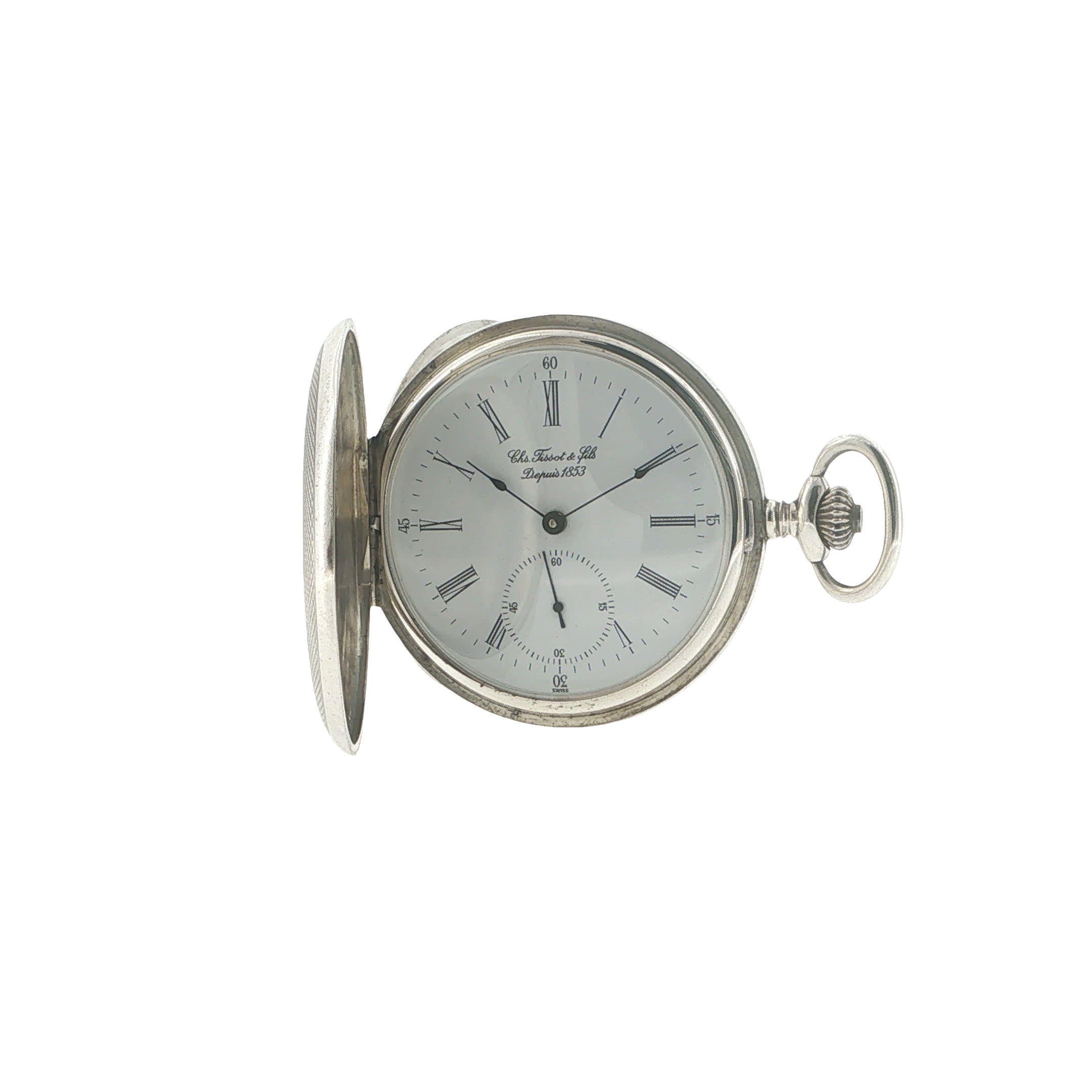 "Tissot" - Vintage Taschenuhr aus Silber - Juwelier Steiger