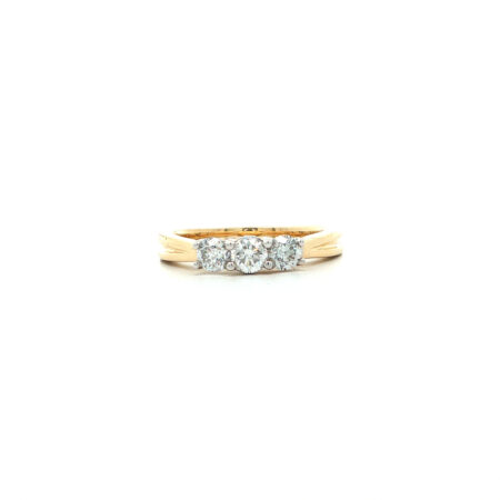 "Triple Spark" - Vintage Ring in 14kt Gelbgold mit Brillanten zus. ca. 0,64ct - Juwelier Steiger