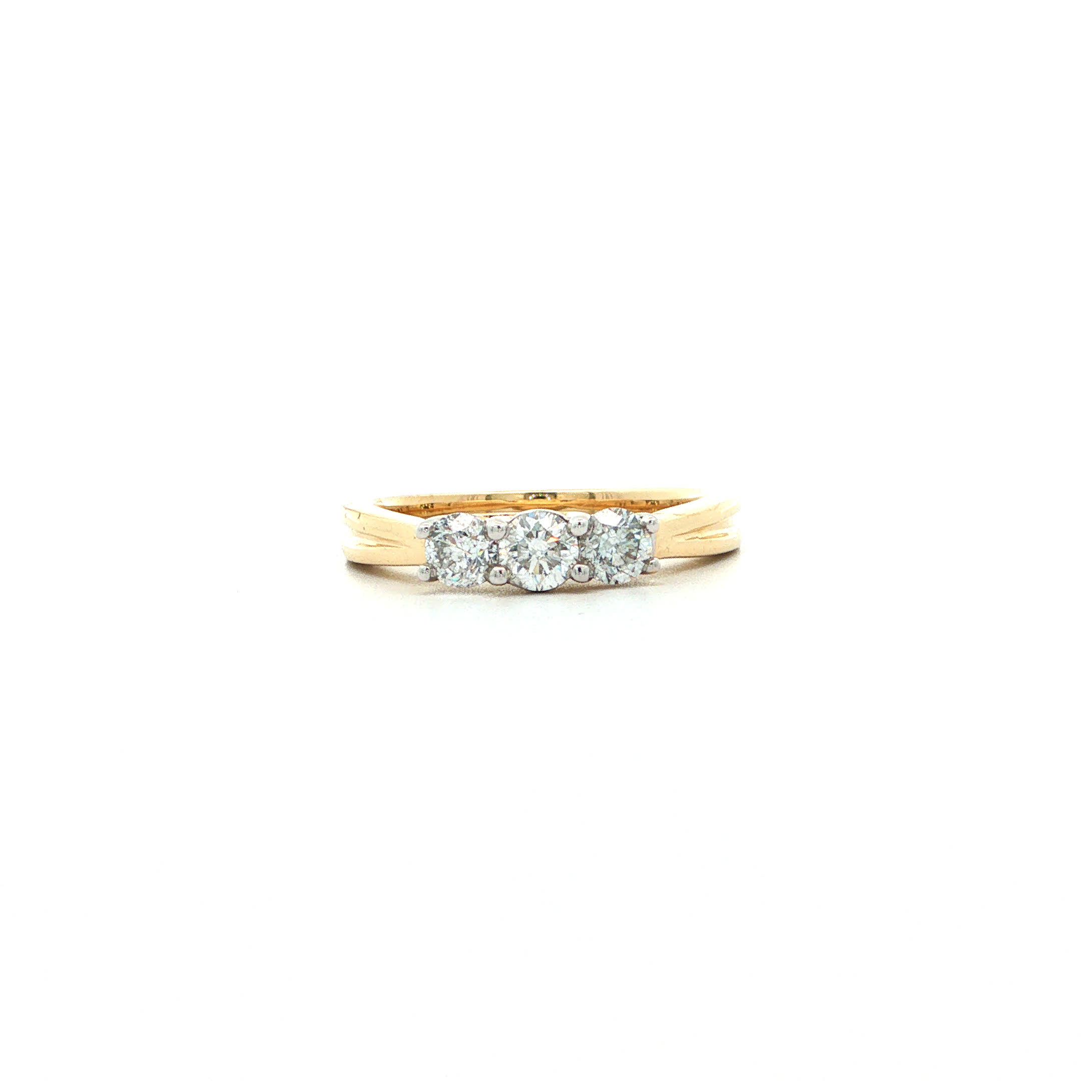 "Triple Spark" - Vintage Ring in 14kt Gelbgold mit Brillanten zus. ca. 0,64ct - Juwelier Steiger