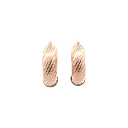 "Two Tone Twist" - Vintage Creolen aus 14kt Rose - und Gelbgold