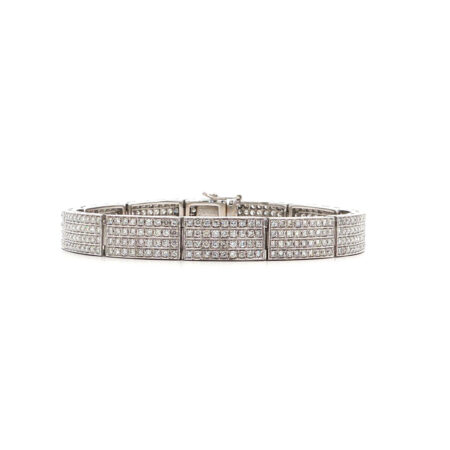 "Diamond Sea" - Vintage Armband 18 karat Weißgold mit Diamanten