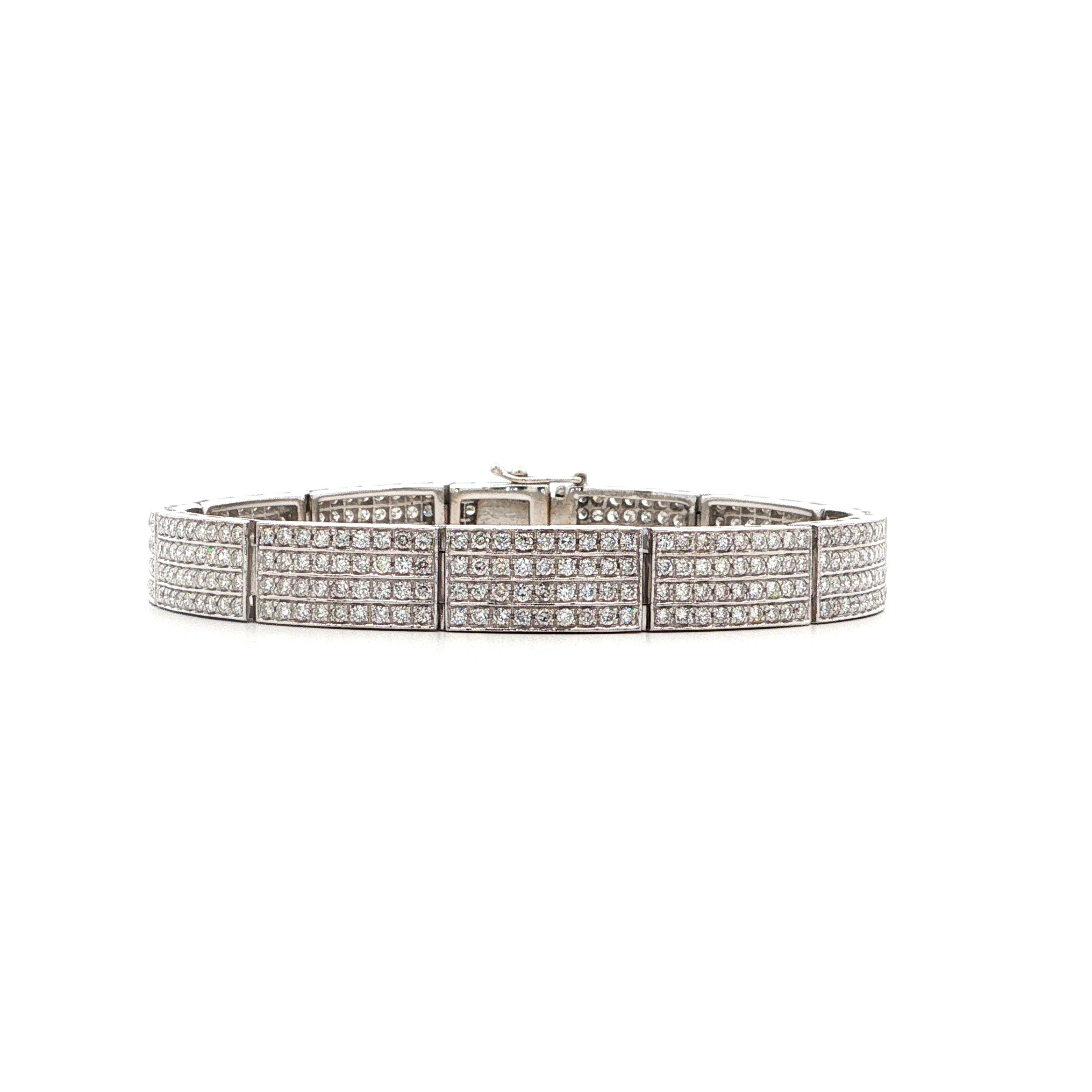 "Diamond Sea" - Vintage Armband 18 karat Weißgold mit Diamanten