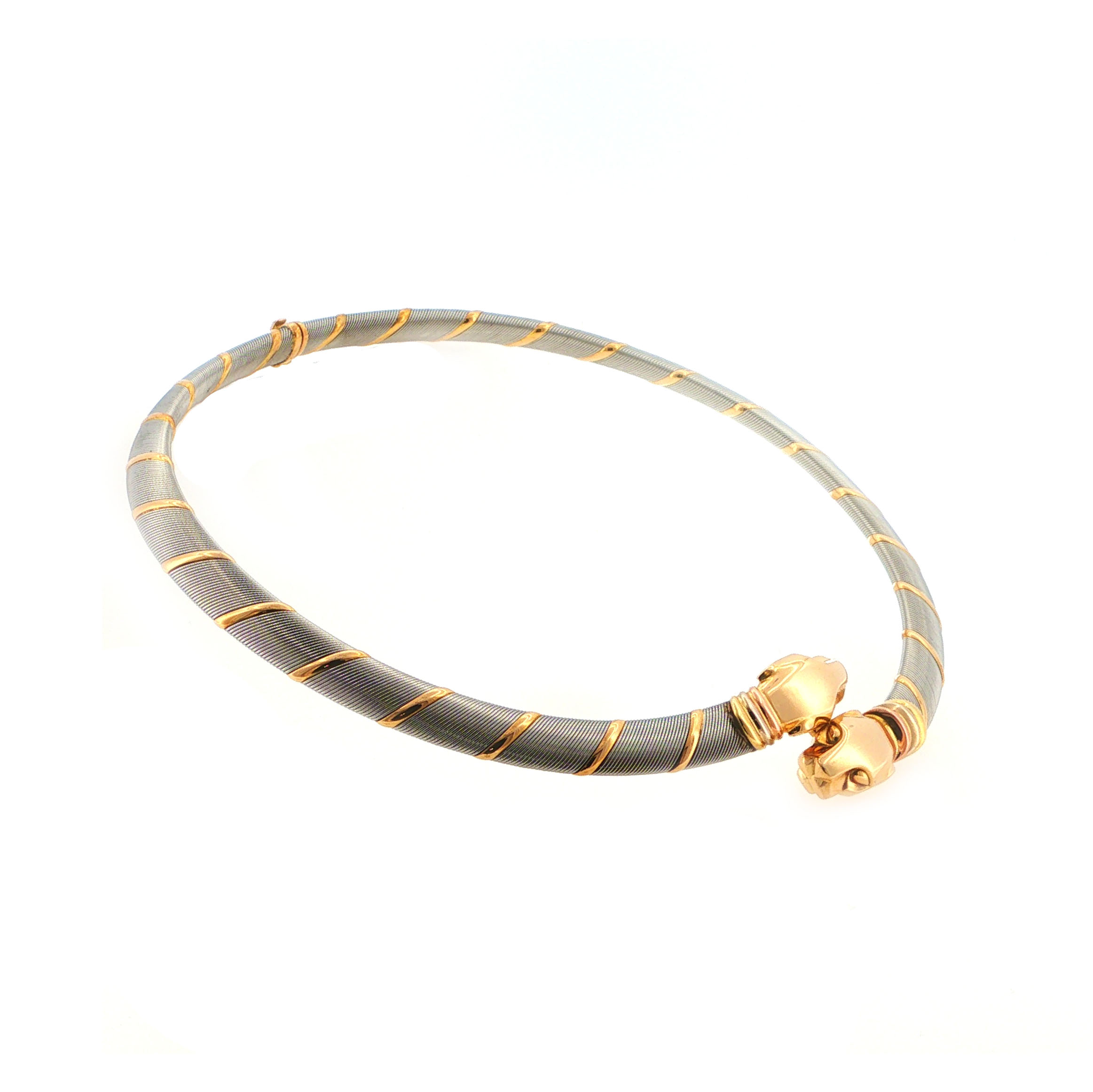 "Cartier Panthére" Vintage Collier Afrika-Ära von Cartier Stahl/Gold 18 Karat
