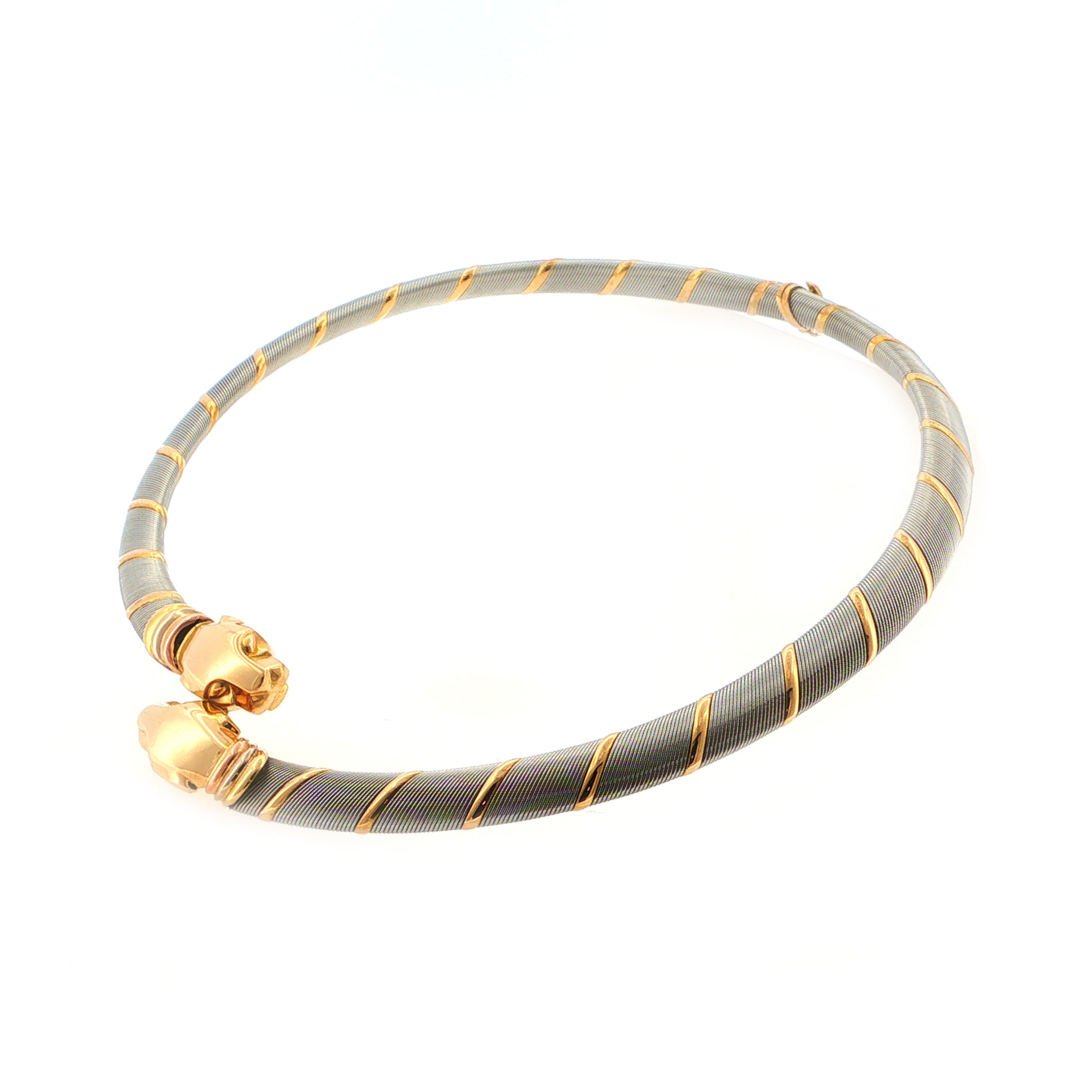"Cartier Panthére" Vintage Collier Afrika-Ära von Cartier Stahl/Gold 18 Karat