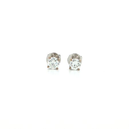"Classic Solitaire" - Moderne Ohrstecker mit Brillanten in 18 Karat Weißgold