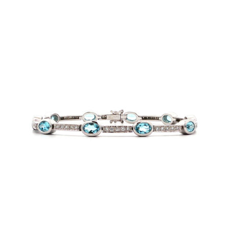 "Ocean Light" - Vintage Armband in 18 Karat Weißgold