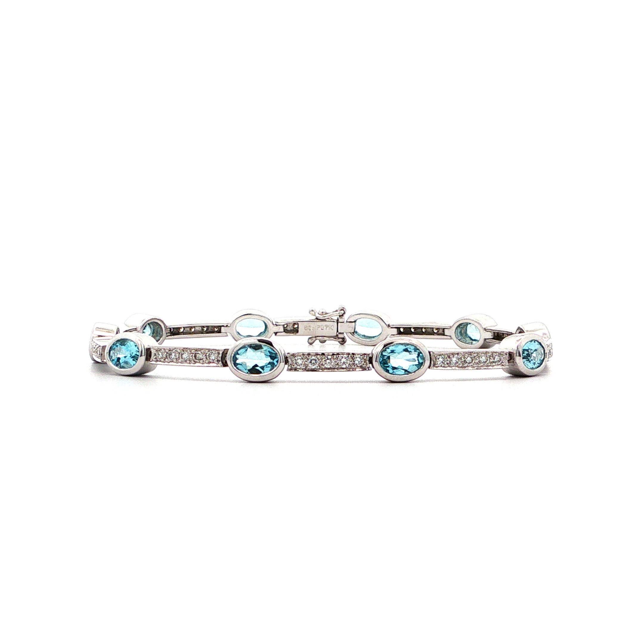 "Ocean Light" - Vintage Armband in 18 Karat Weißgold