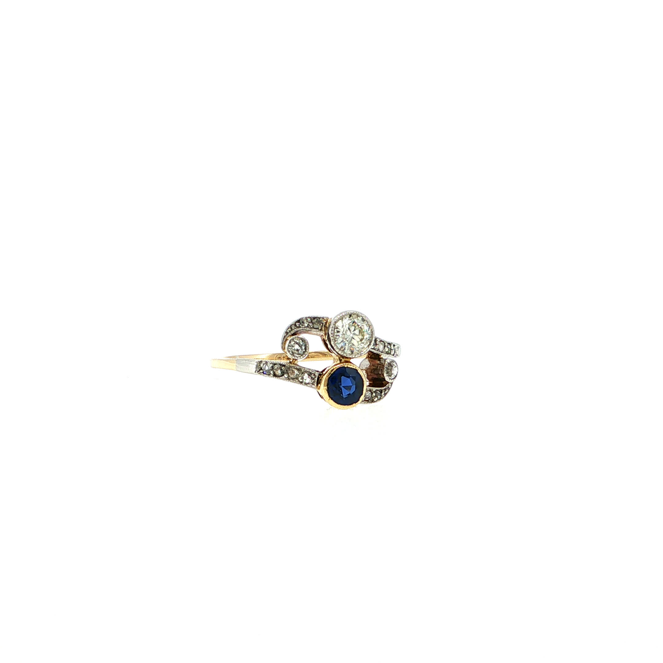 "Berlin 1920" - Vintage Ring in 14kt Gelbgold mit Brillanten - Juwelier Steiger