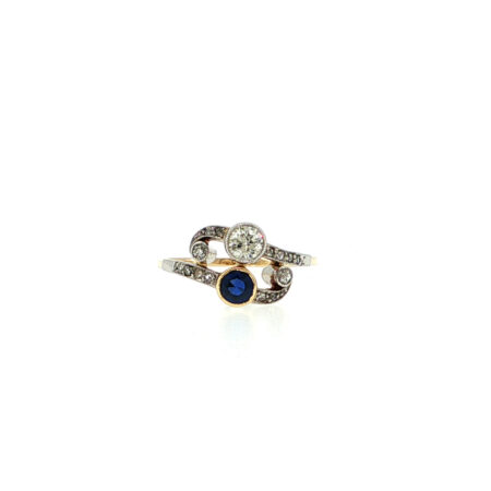 "Berlin 1920" - Vintage Ring in 14kt Gelbgold mit Brillanten