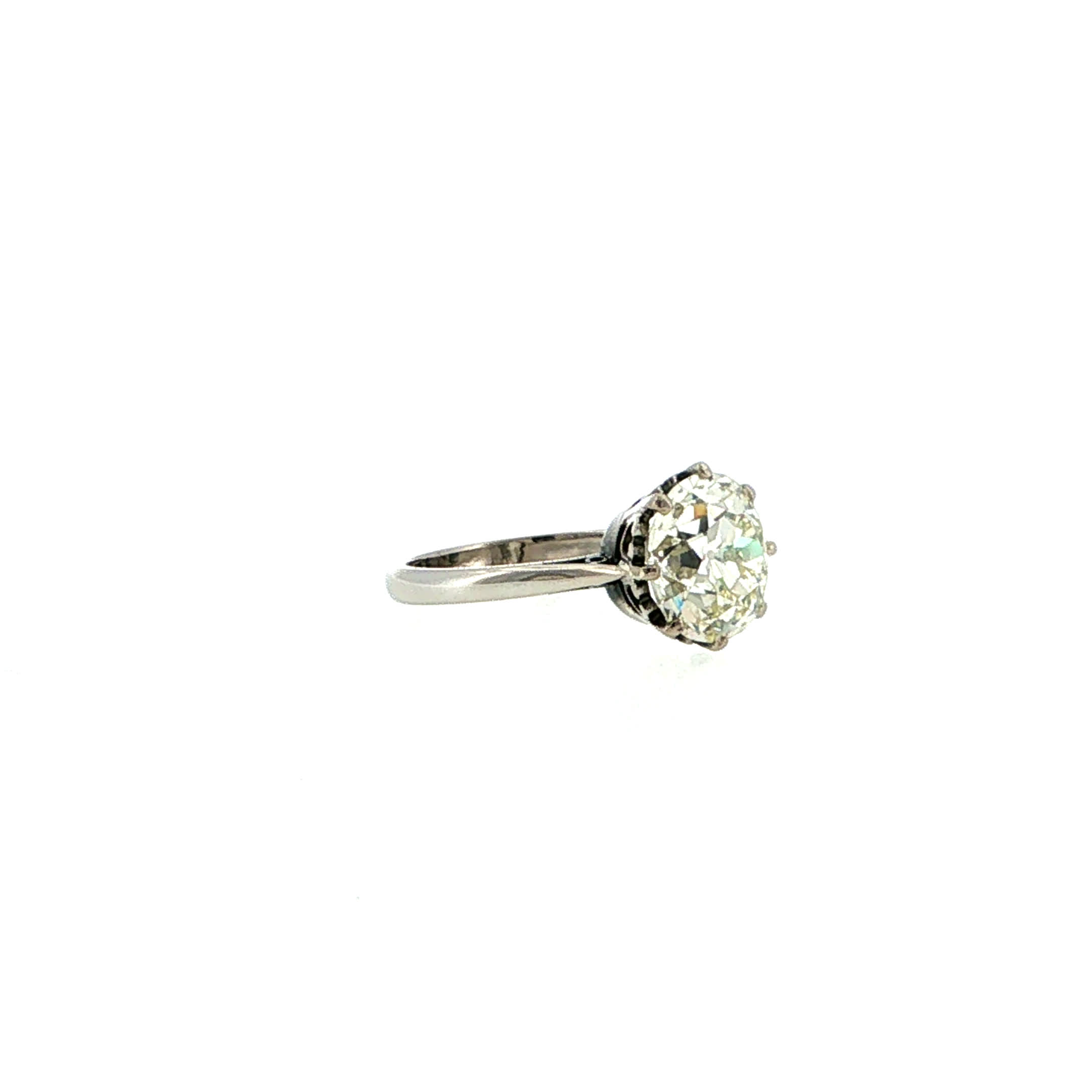 "Big Love" - Vintage Ring in 18kt Weißgold mit Brillant Solitär 3,5ct - Juwelier Steiger