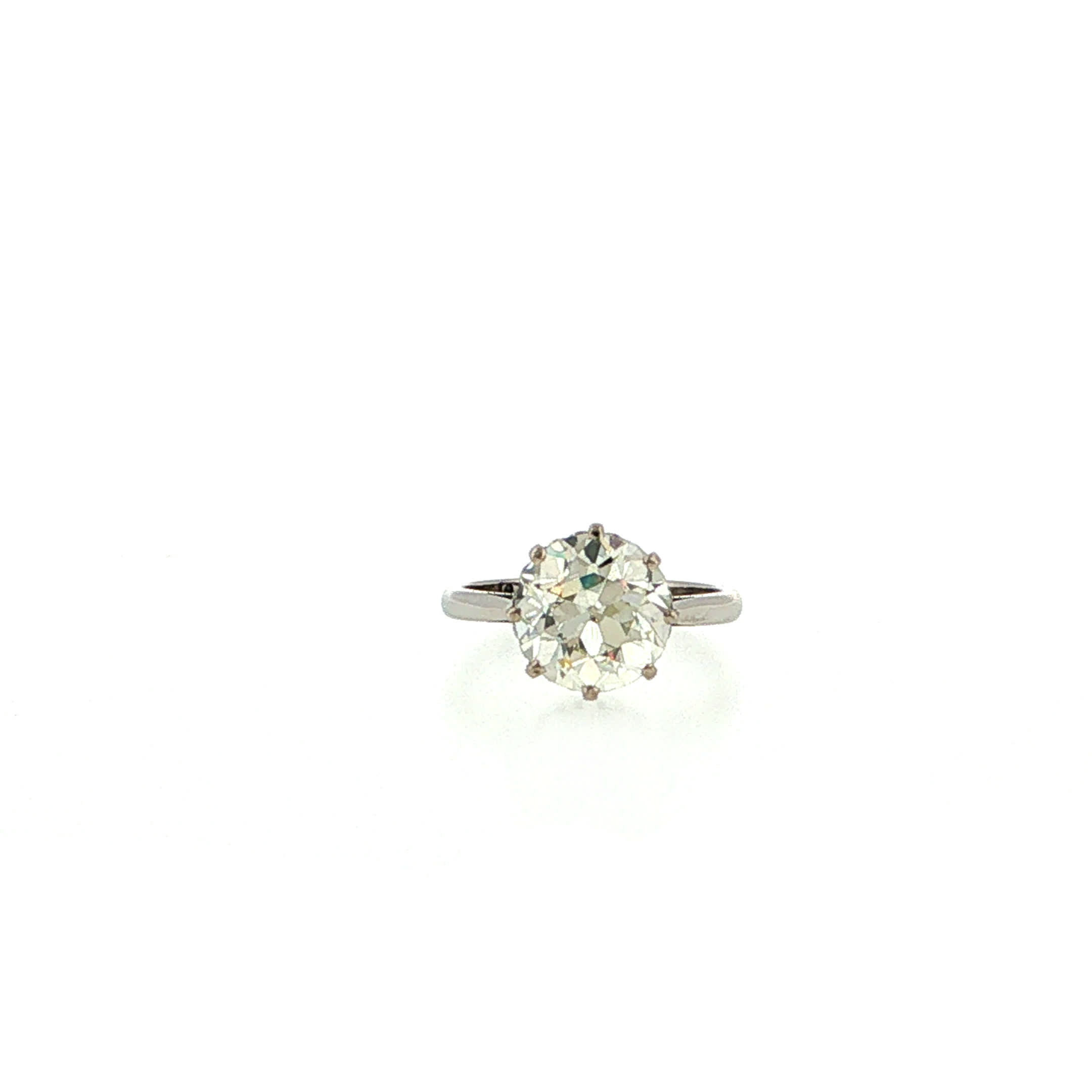 "Big Love" - Vintage Ring in 18kt Weißgold mit Brillant Solitär 3,5ct - Juwelier Steiger