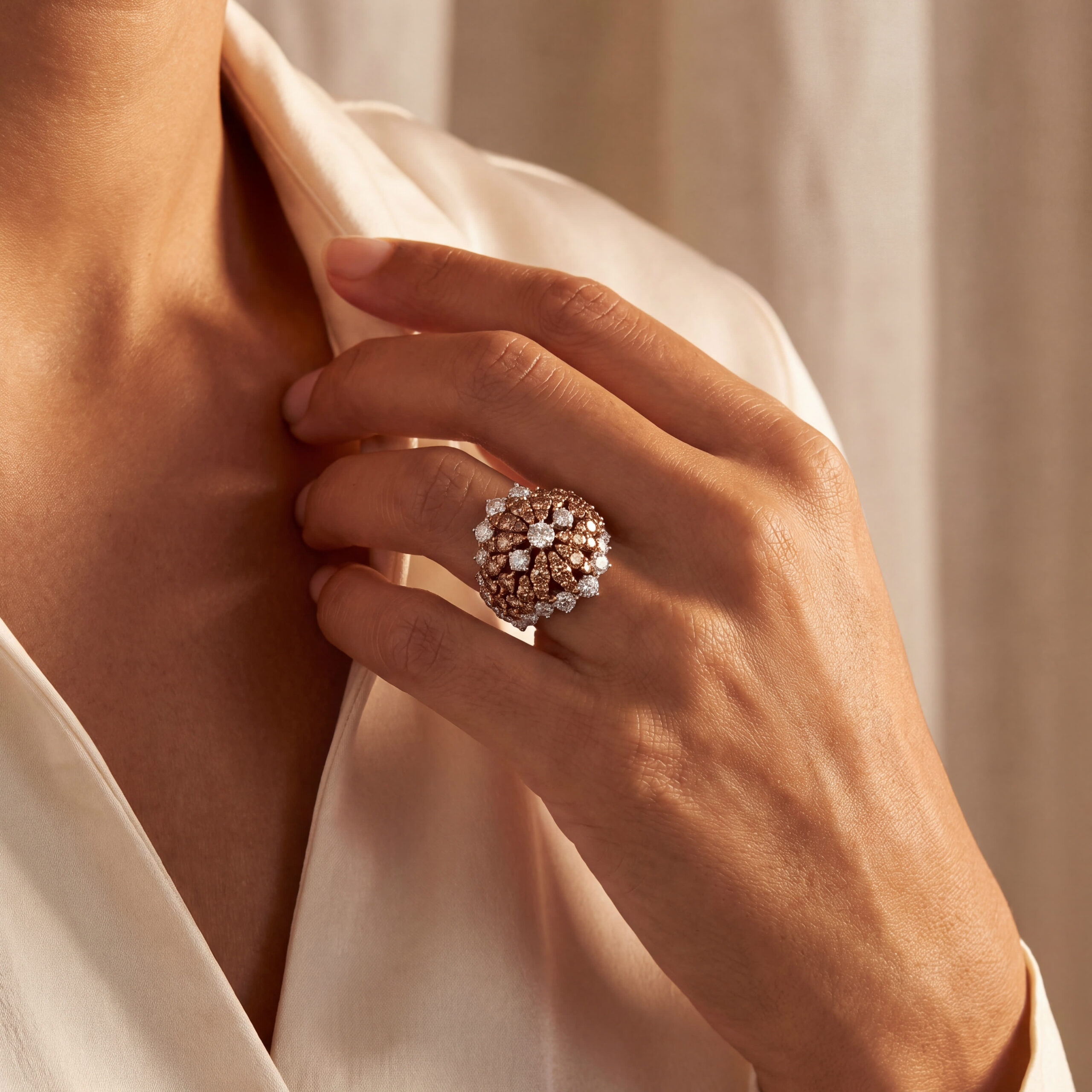 "Big Sparkle" - Vintage Ring in 18kt Weißgold mit Brillanten - Juwelier Steiger