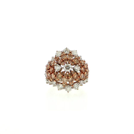 "Big Sparkle" -  Vintage Ring in 18kt Weißgold mit Brillanten