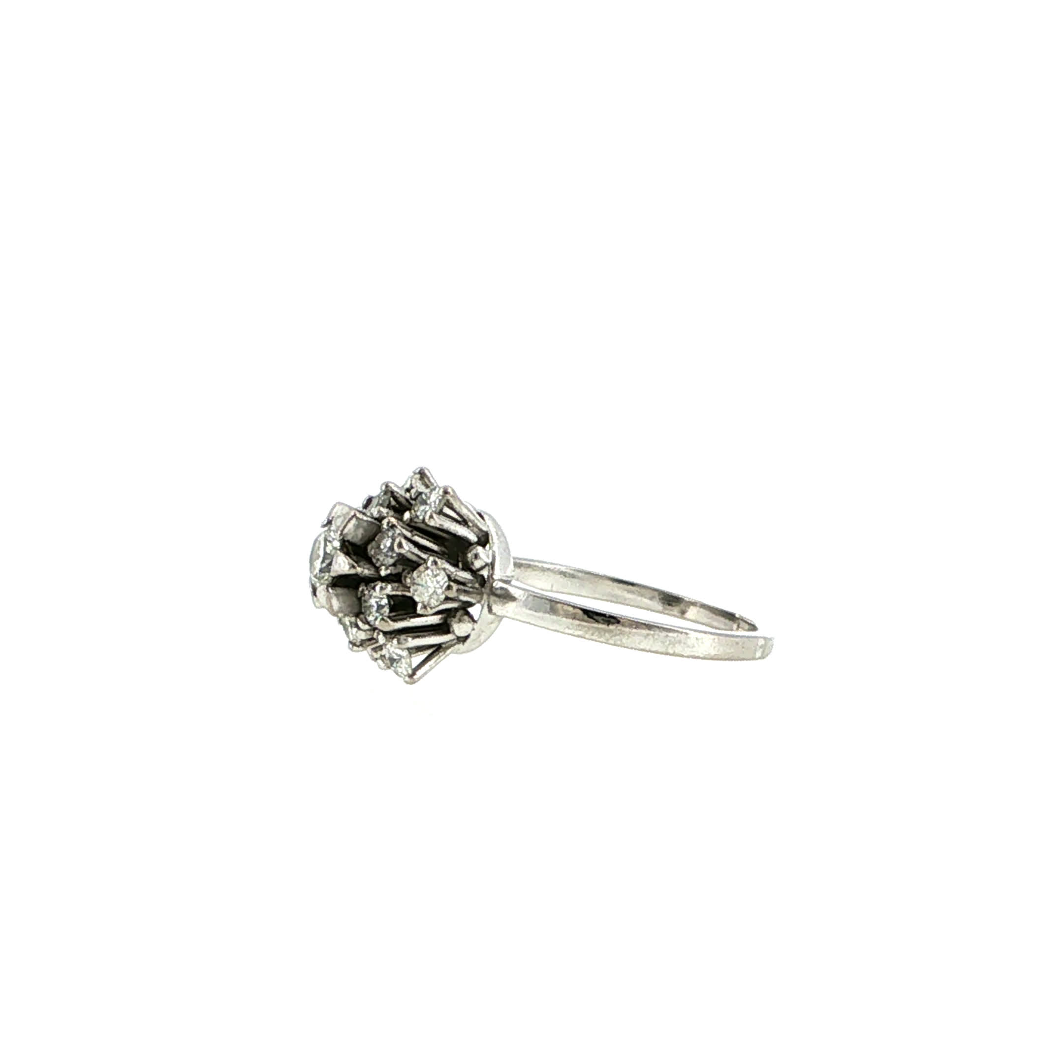 "Brillant Tower" - Vintage Ring in 14kt Weißgold mit Brillanten - Juwelier Steiger