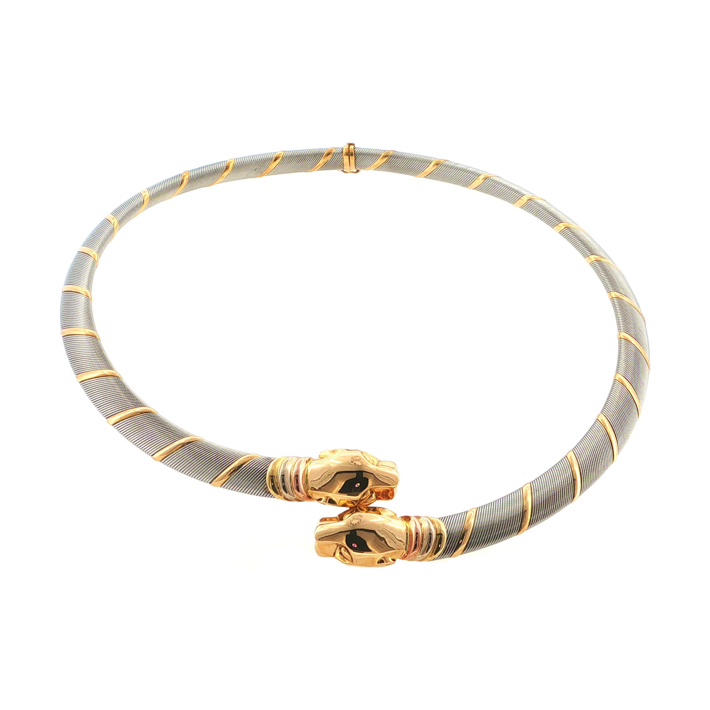 "Cartier Panthére" Vintage Collier Afrika-Ära von Cartier Stahl/Gold 18 Karat - Juwelier Steiger