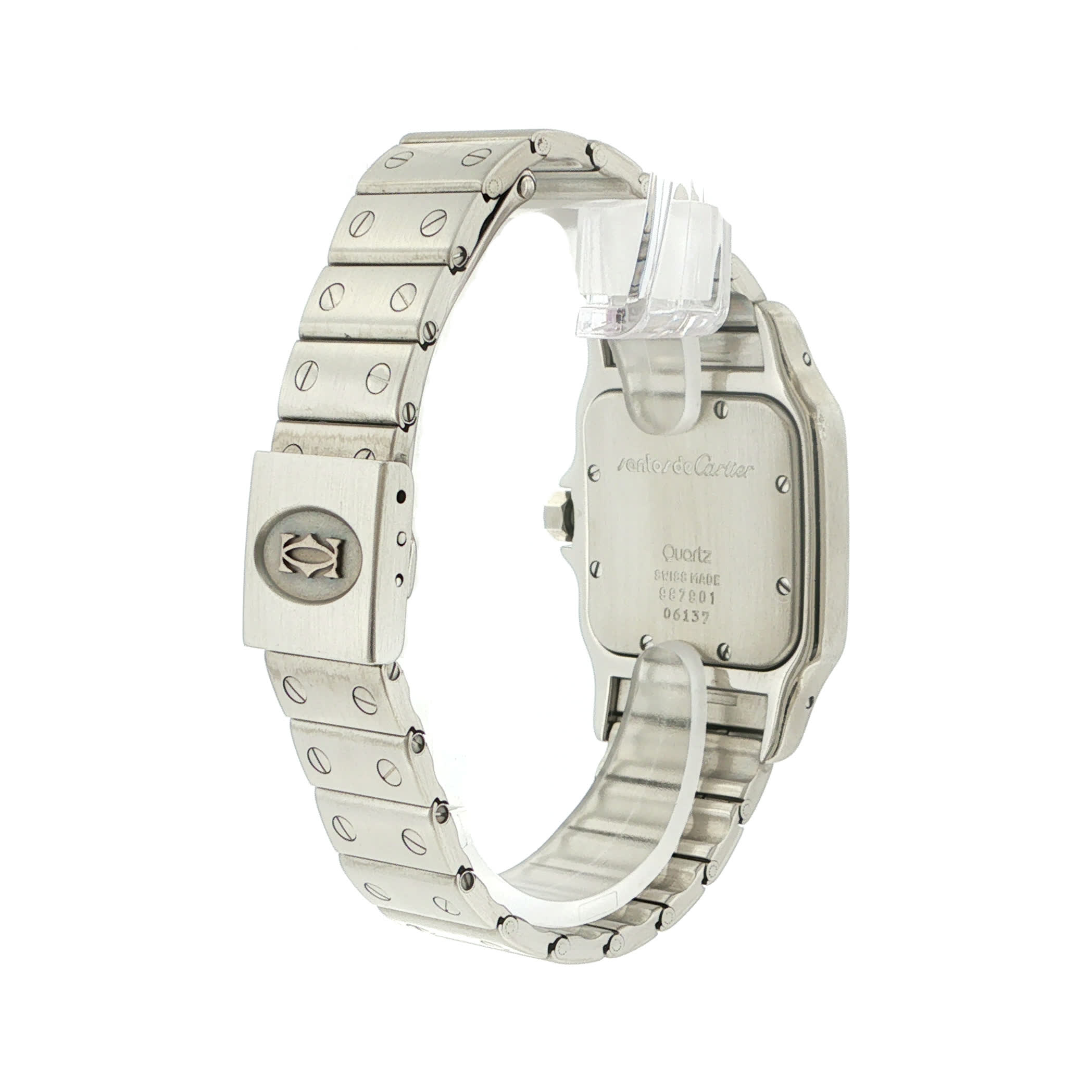 "Cartier Santos" - Vintage Arrmbanduhr Stahl im FullSet - Juwelier Steiger