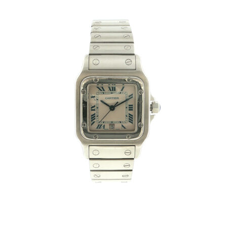 "Cartier Santos" - Vintage Arrmbanduhr Stahl im FullSet - Juwelier Steiger
