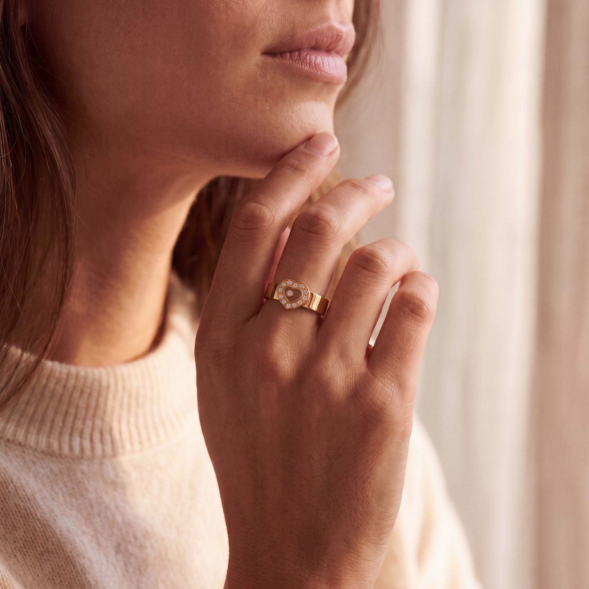 "Chopard - Happy Diamonds" Vintage 18 Karat Weißgold Ring mit Brillanten