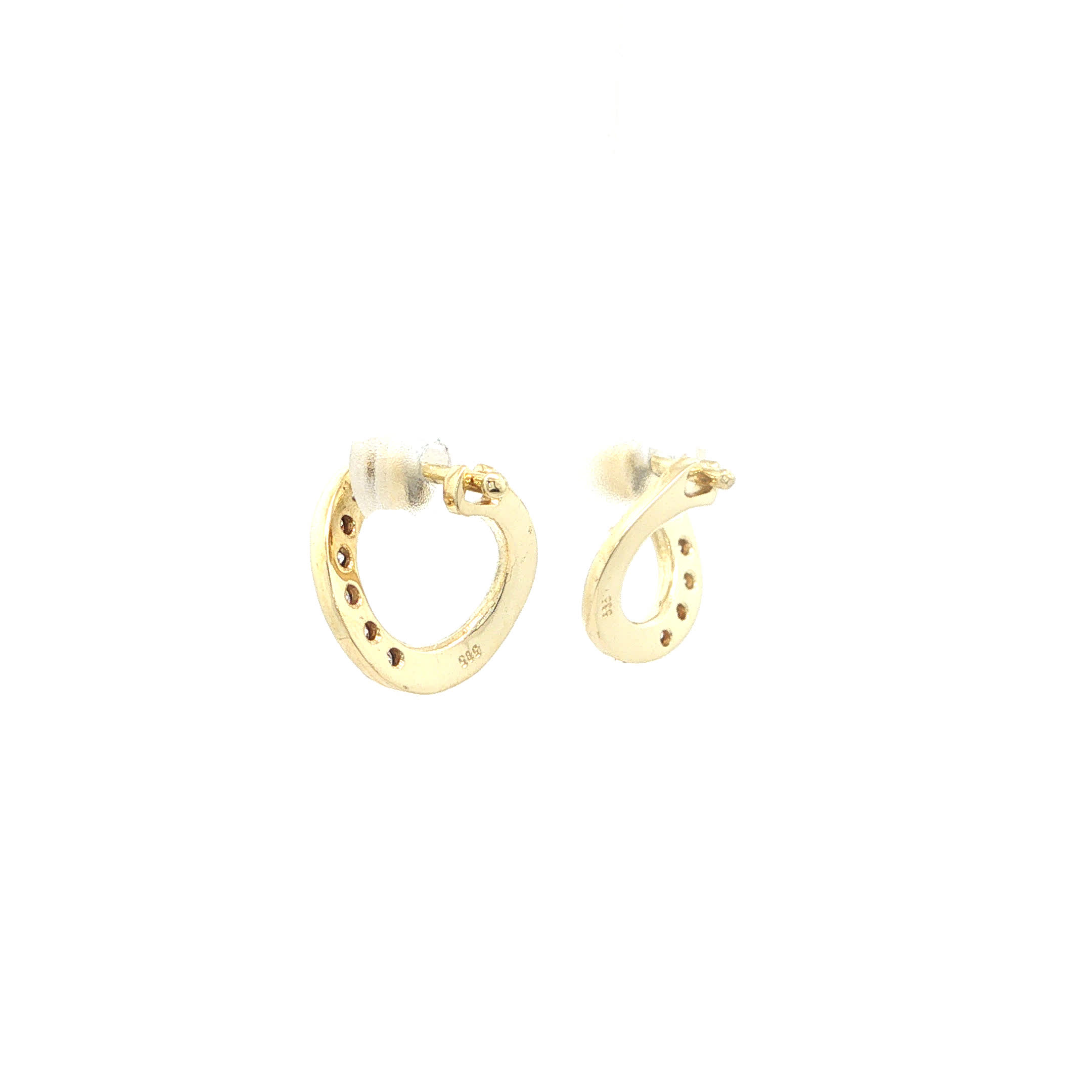 "Circle of Light" - Vintage Ohrstecker in 14kt Gelbgold mit Brillanten - Juwelier Steiger