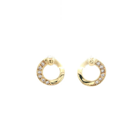 "Circle of Light" - Vintage Ohrstecker in 14kt Gelbgold mit Brillanten - Juwelier Steiger