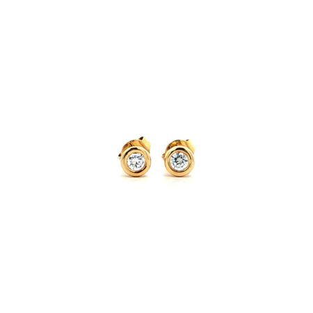 "Classy for ever" Vintage Ohrstecker in 18kt Gelbgold mit Diamanten