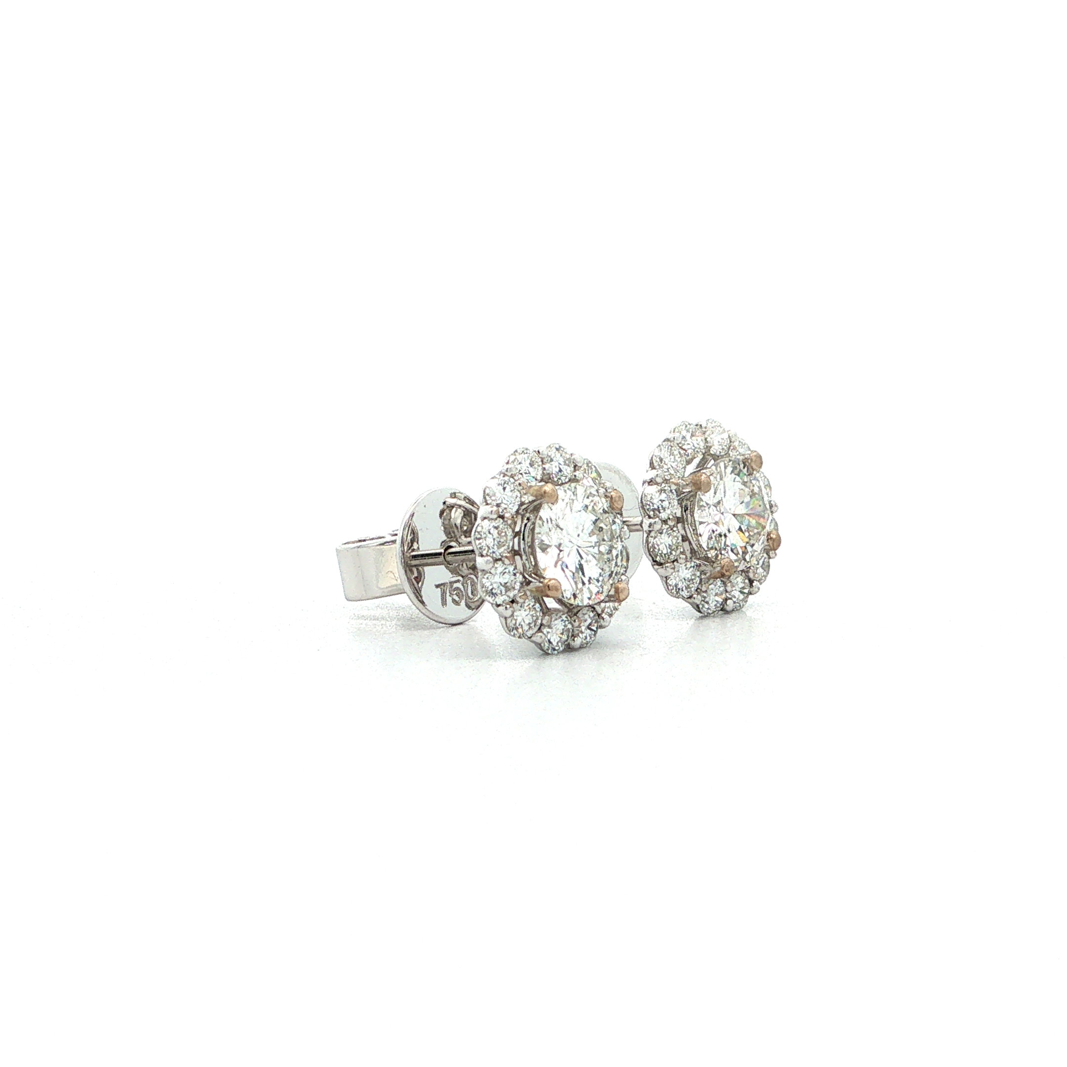 "Fleur de Diamant" - Moderne Ohrstecker mit Brillanten in 18 Karat Weißgold