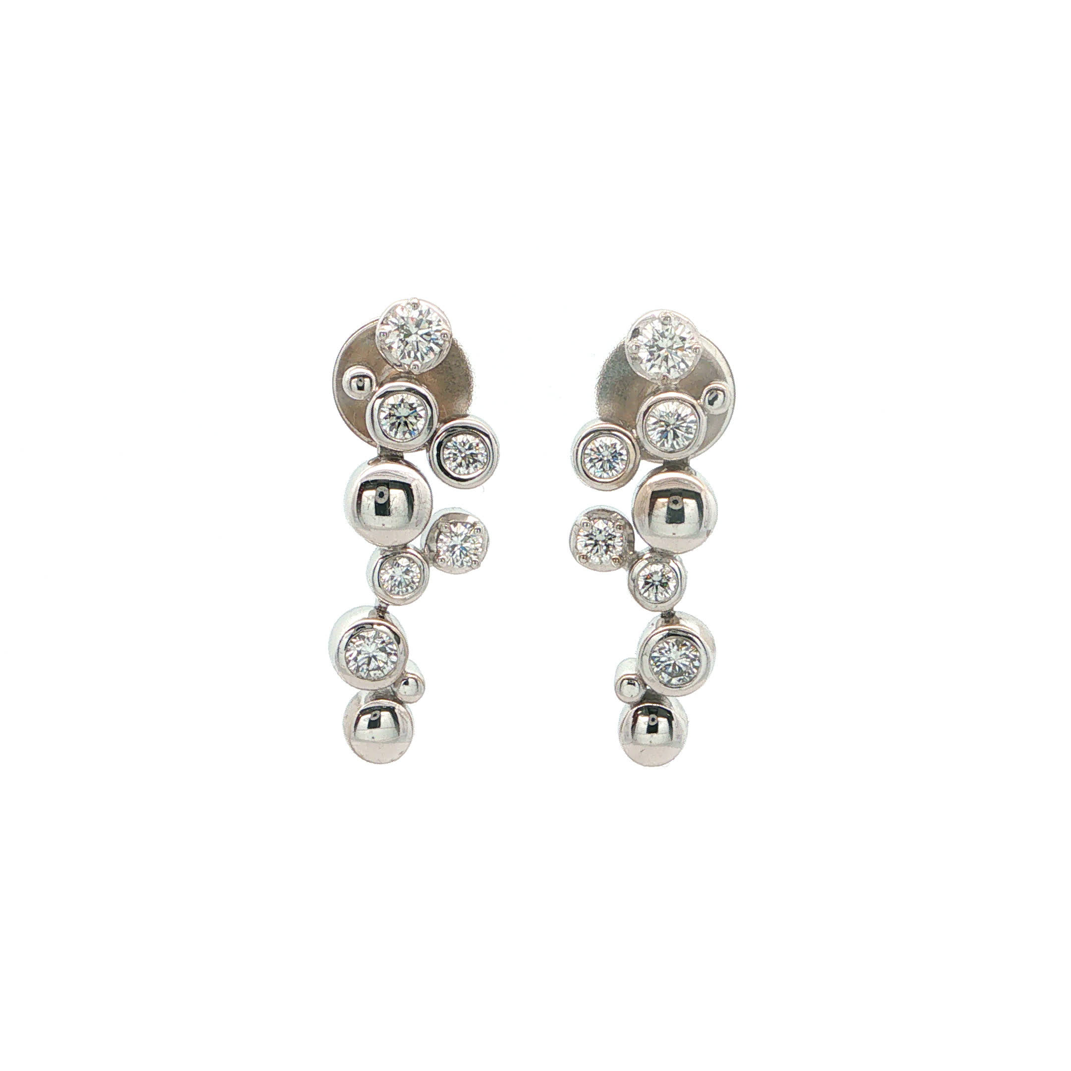 "Diamond Bubbles" - Moderne Ohrstecker in 18kt Weißgold mit Brillanten zus. ca. 1,30ct - Juwelier Steiger