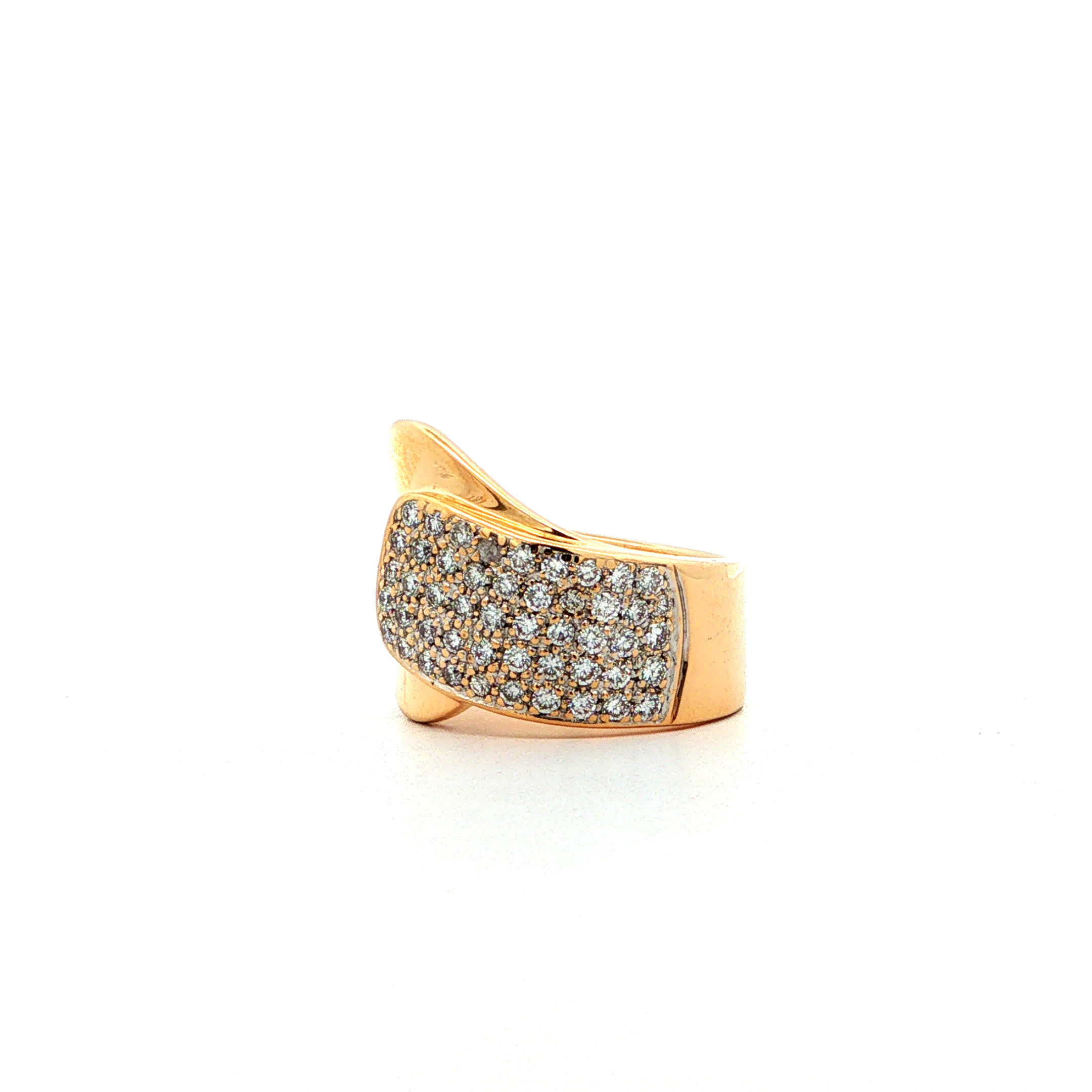 "Diamond Wave" - Vintage Ring in 18kt Gelbgold mit Brillanten - Juwelier Steiger