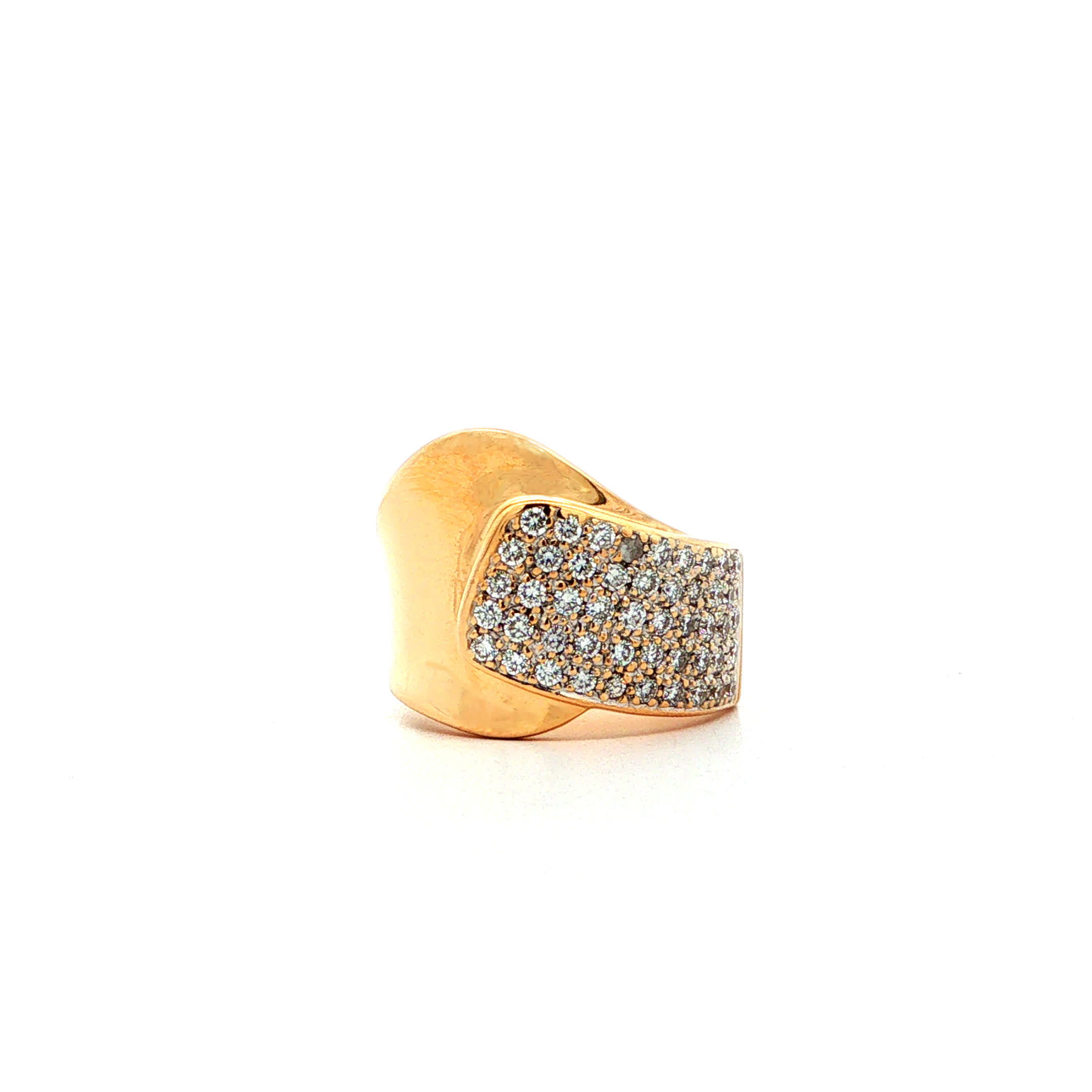 "Diamond Wave" - Vintage Ring in 18kt Gelbgold mit Brillanten - Juwelier Steiger